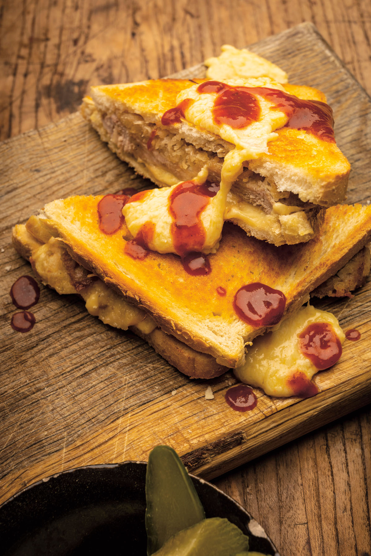 Pheasant toastie recipe with smoked cheddar &amp; BBQ sauce