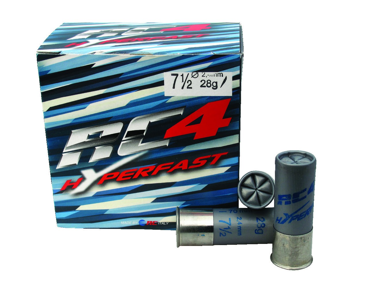 RC 4 Hyperfast cartridge box (blue) with grey competition cartridges