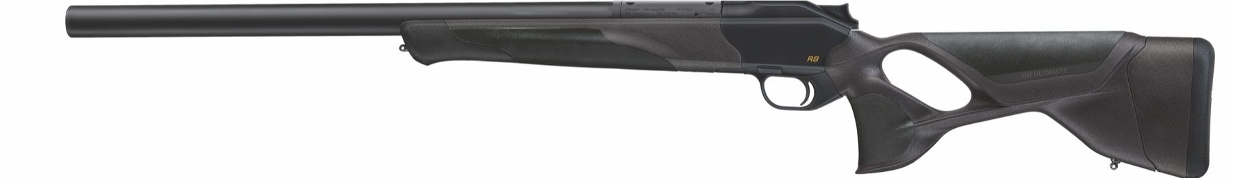 Blaser R8 Ultimate Silence straight-pull rifle with integral reflex suppressor