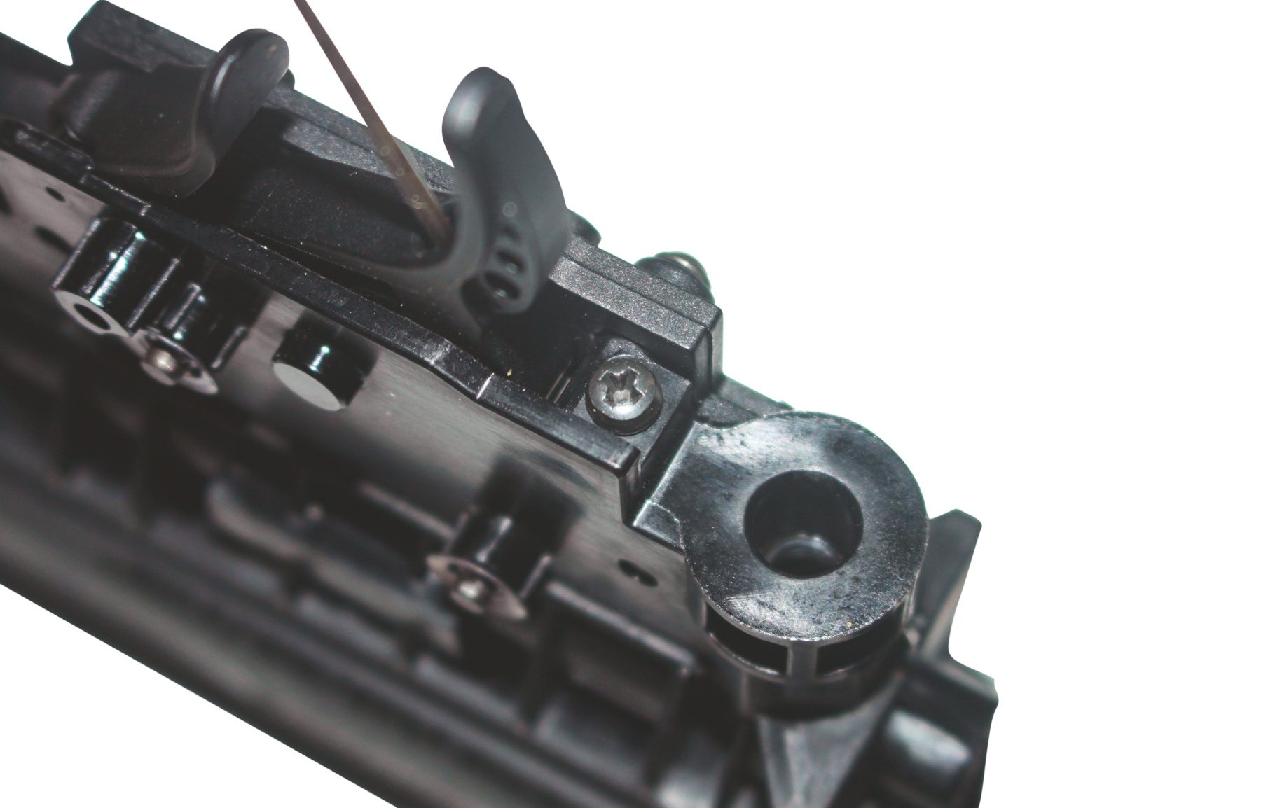 Cross-head screw at the rear of the Gamo Riser Punisher trigger controlling sear engagement