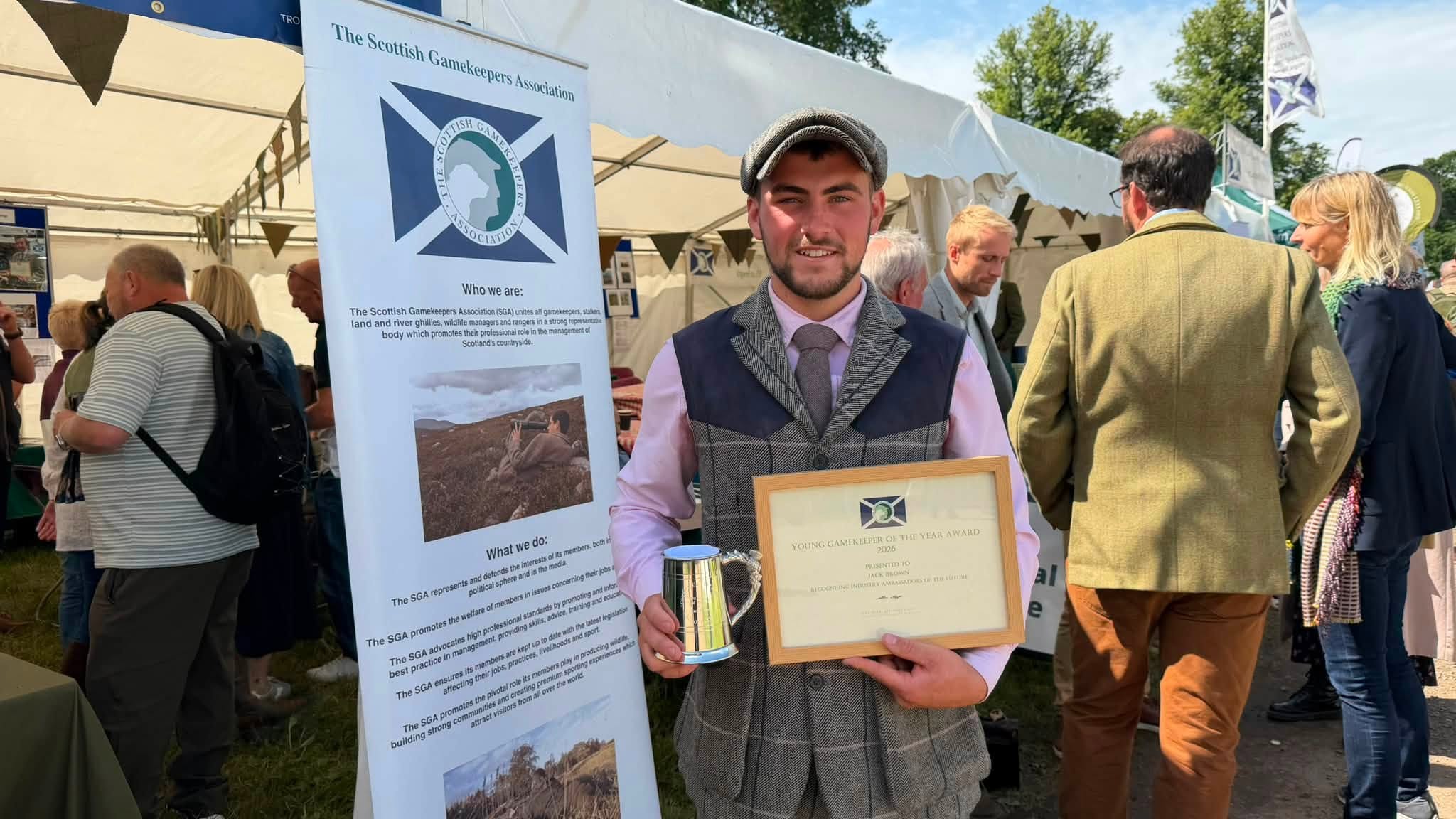 Jack Brown named Scotland’s Young Gamekeeper of the Year