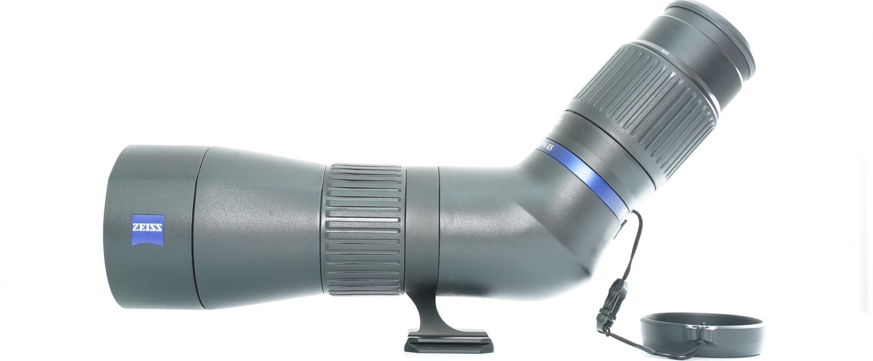 Zeiss Conquest Apia 65 spotting scope assembled with angled eyepiece