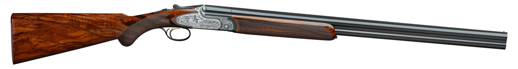 Rizzini Artemis Deluxe 12-bore over-and-under with silver coin-finished sideplate and figured walnut