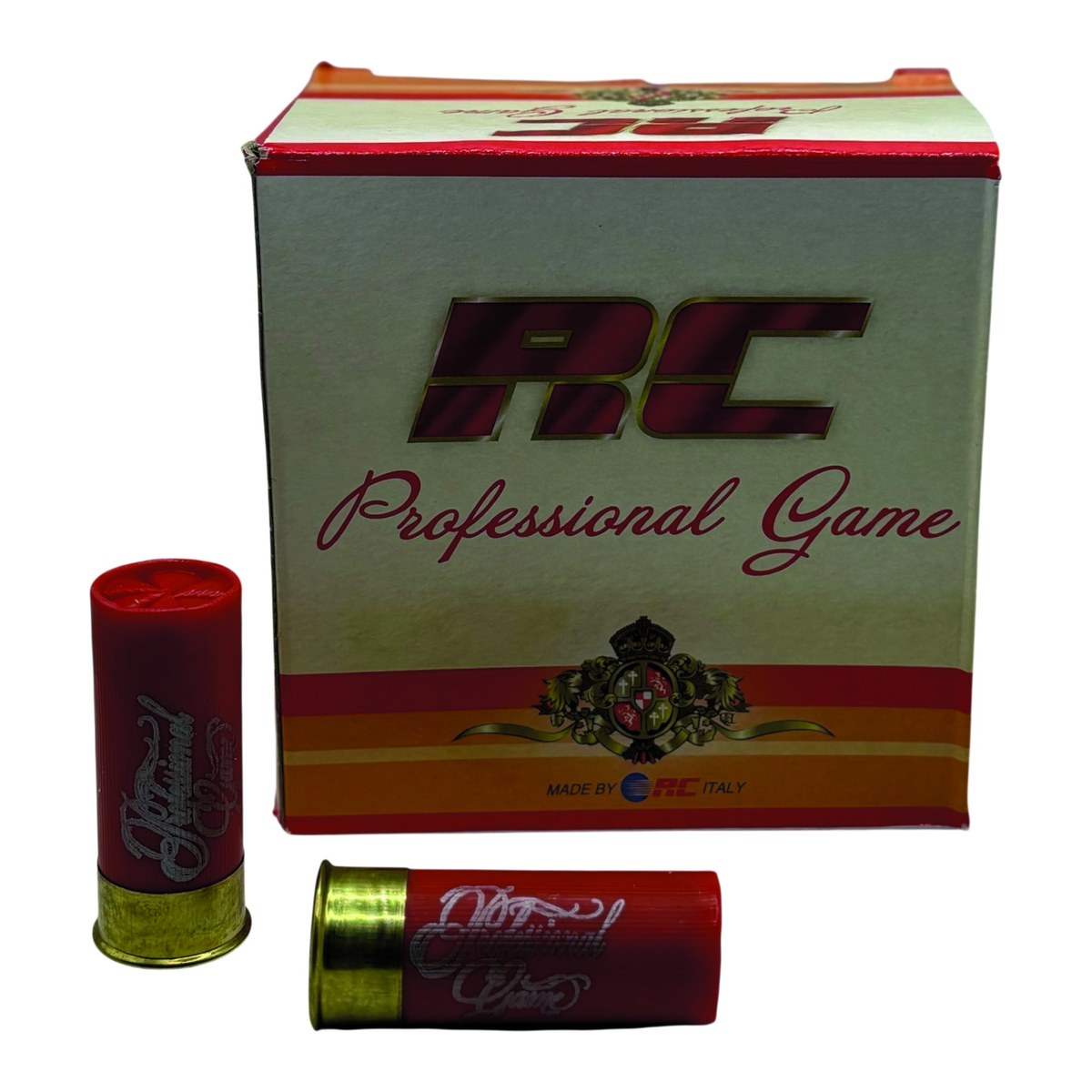 Shooting Star Professional Game 12-bore cartridges beside their box