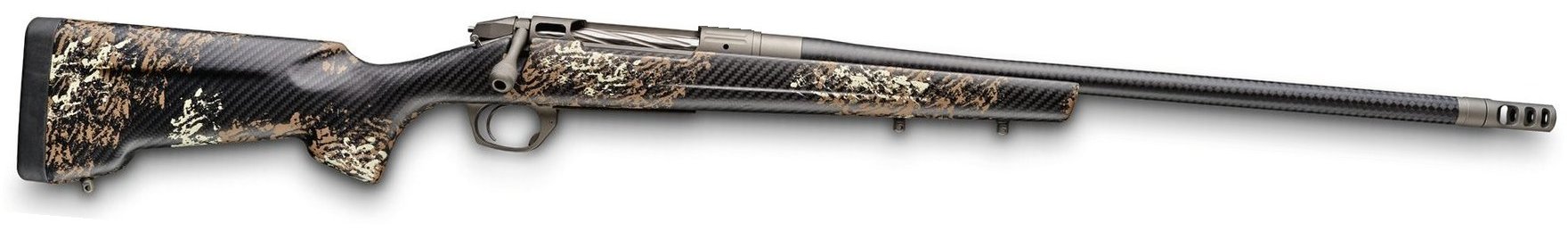 The Bergara Premier CIMA Pro carbon-barrelled stalking rifle with a camouflage carbon-fibre stock