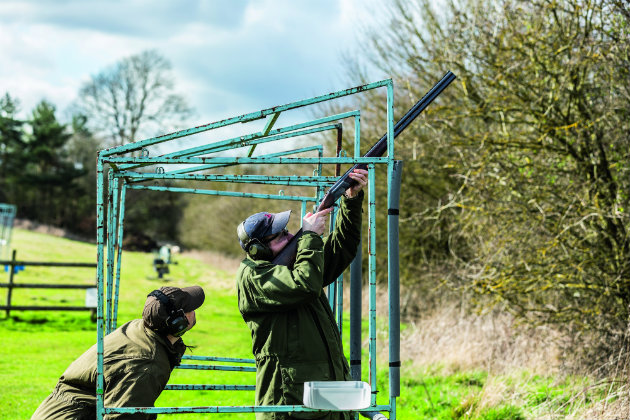 shooting clays from cage