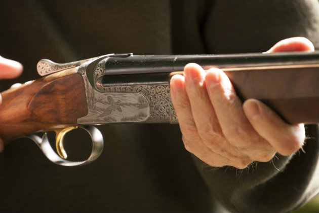 A Perazzi 20-bore side by side