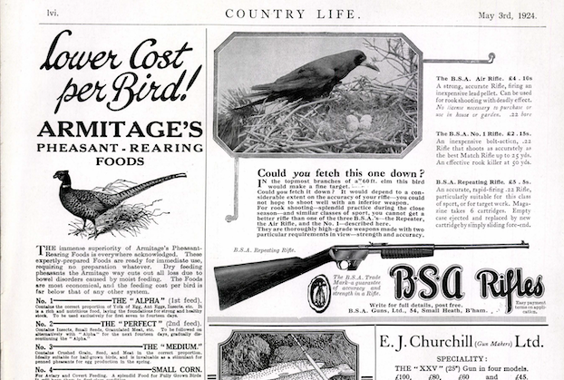 old air rifle advertisement