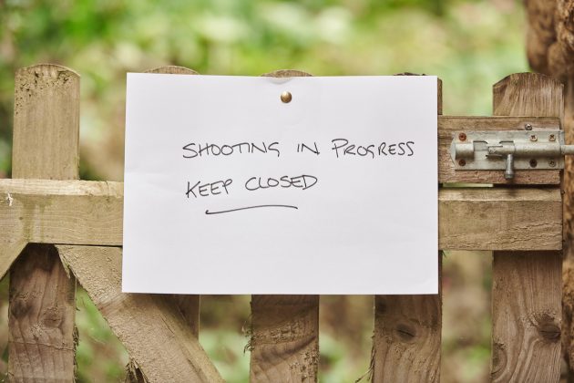 sign for garden airgun shooting